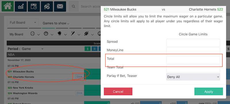 limiting total bets payperhead bookie software against NBA Betting Strategies.